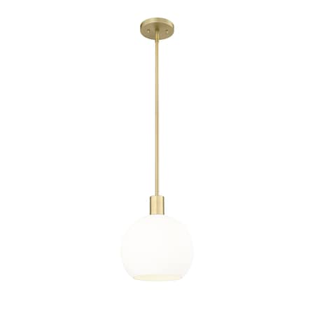 Z-Lite Margo 1 Light Pendant, Olde Brass & White 7500P10-OBR